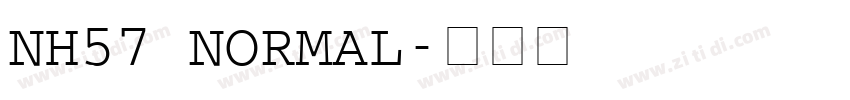NH57 Normal字体转换